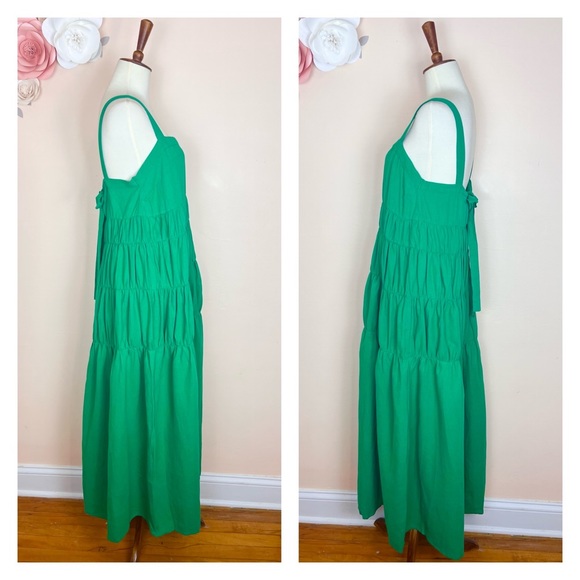 New! RUE STIIC Elsa Linen Blend Tiered Maxi Dress - Picture 9 of 12